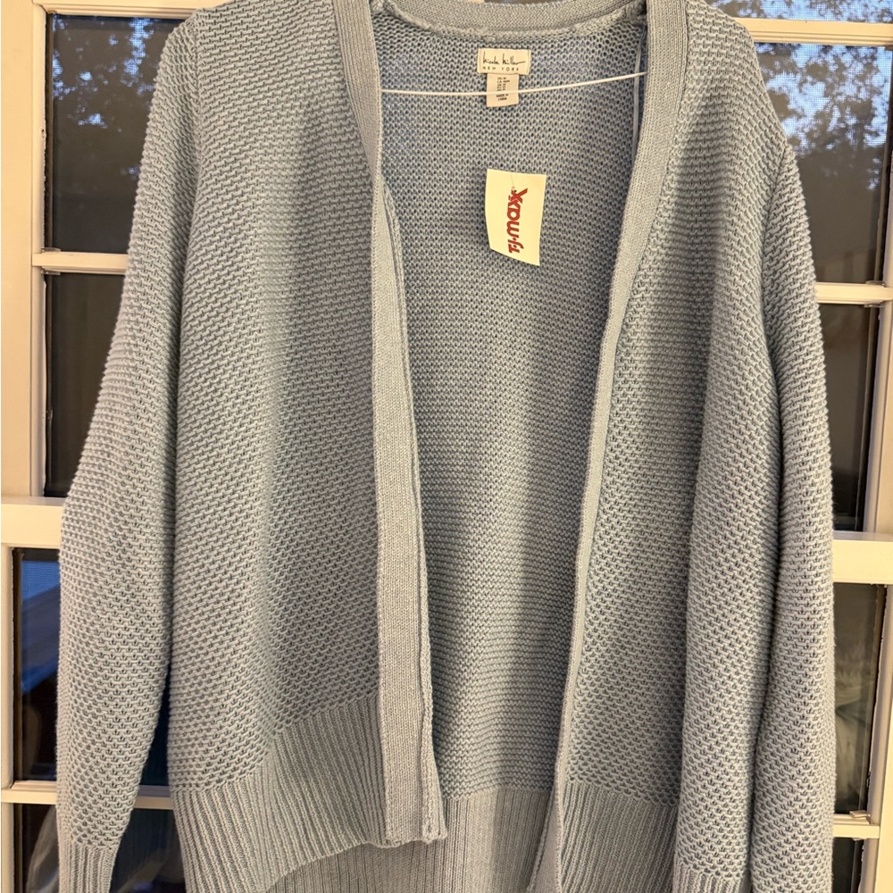Nicole by Nicole Miller Light Blue Cardigan Sweater